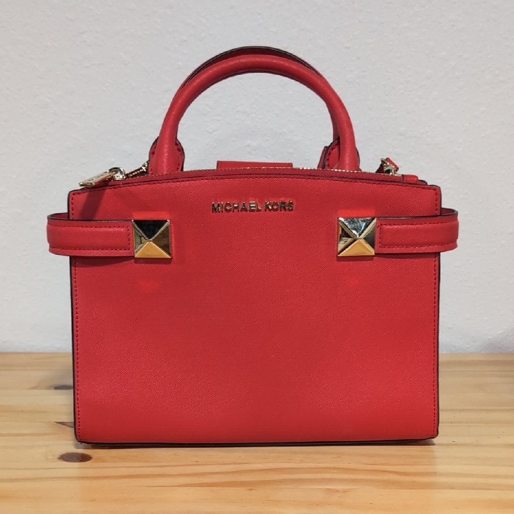 Michael Kors Scarlet Satchel with Gold Accents